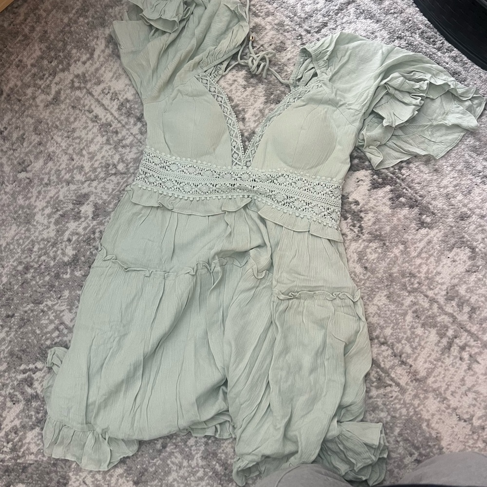 Light Green Ruffled sundress